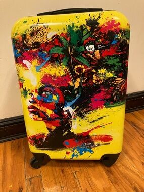 Mia Toro Prado Designer Carry- On Suitcase Italian made. 20” x 13”